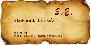 Stefanek Enikő névjegykártya